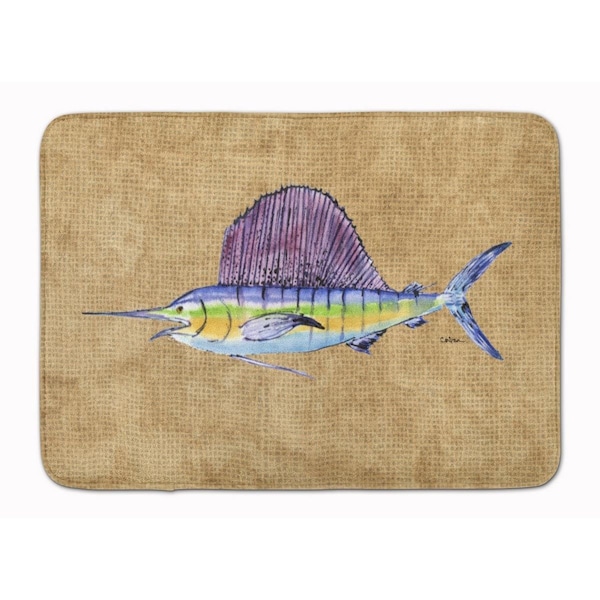 Carolines Treasures Swordfish Machine Washable Memory Foam Mat 8813RUG - main